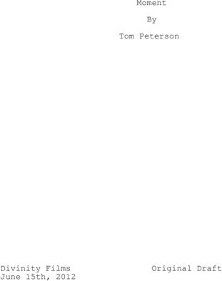 Product picture Short Script For Sale - Sci Fi Drama (low-budget)